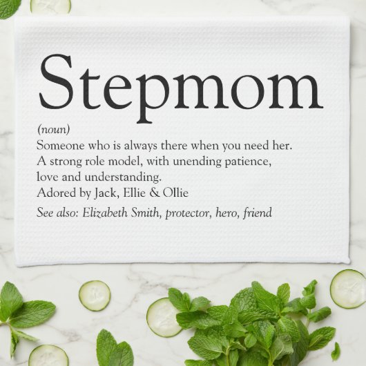 Die beste Stepmutter der Welt, Stepmutter Definiti Geschirrtuch (Gefaltet)