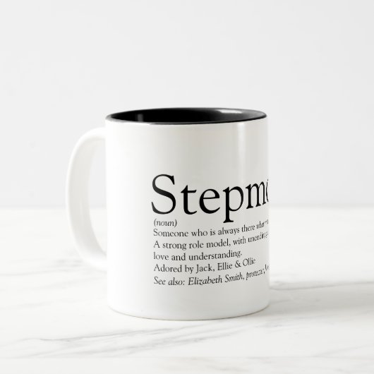 Die beste Stepmutter der Welt, Stepmutter Definiti Zweifarbige Tasse (Vorderseite Links)