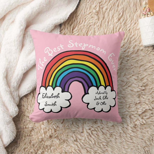 Die beste Stepmutter, je farbenfroh Regenbogenfarb Kissen (Decke)