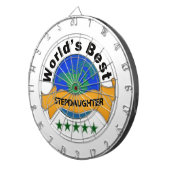 Die beste Stieftochter der Welt Dartscheibe (Vorderseite rechts)