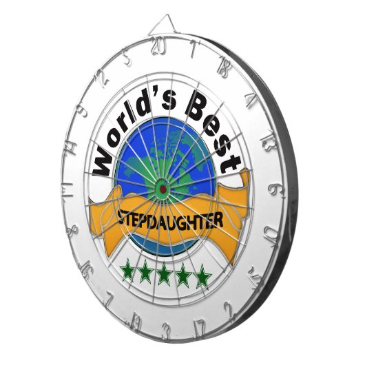 Die beste Stieftochter der Welt Dartscheibe (Vorderseite rechts)