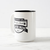 Die beste Super-Mama der Welt personalisieren Lieb Zweifarbige Tasse (Vorderseite Links)