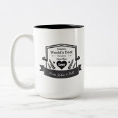 Die beste Super-Mama der Welt personalisieren Lieb Zweifarbige Tasse (Links)