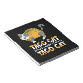 Die beste Taco Katze, die rückwärts geschrieben wi Notizblock (angewinkelt)