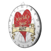 Die beste Tante der Welt Dartscheibe (Vorderseite rechts)