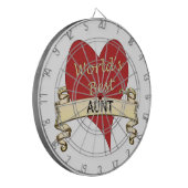 Die beste Tante der Welt Dartscheibe (Vorderseite Links)