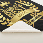 Die beste Tante der Welt Gold Black Sherpadecke (3/4)