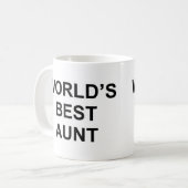 Die beste Tante der Welt Kaffeetasse (Vorderseite Links)