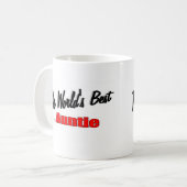 Die beste Tante der Welt Kaffeetasse (Vorderseite Links)