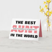 Die beste Tante der Welt Personalisiert Karte (Gelbe Blume)