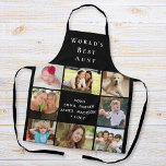 Die beste Tante der Welt Schwarz Schürze<br><div class="desc">Ein schönes Geschenk für die beste Tante der Welt. Personalisieren Sie dieses Foto Collage schwarze Schürze mit 8 Bildern von ihren Nichten, Neffen, anderen Familienmitgliedern, Haustieren, etc. Passen Sie "Die beste Tante der Welt" an und ob sie "Tante", "Tante", "Tia" usw. genannt wird, und fügen Sie ihre Nichten und Neffen,...</div>