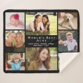 Die beste Tante der Welt Schwarz Sherpadecke (Vorderseite (Horizontal))