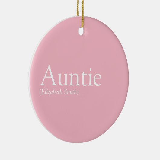 Die beste Tante der Welt, Tante definiert Girly Pi Keramik Ornament (Rechts)