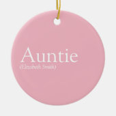 Die beste Tante der Welt, Tante definiert Girly Pi Keramik Ornament (Vorne)