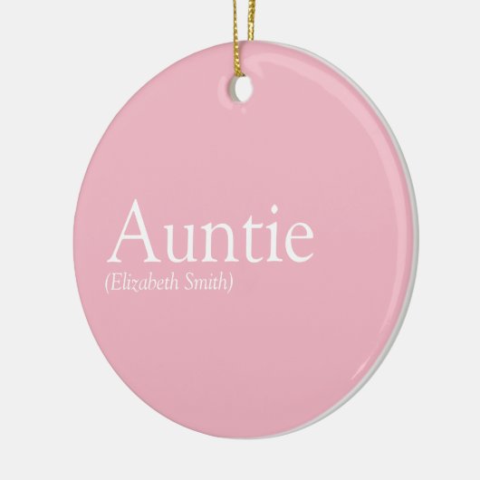 Die beste Tante der Welt, Tante definiert Girly Pi Keramik Ornament (Links)
