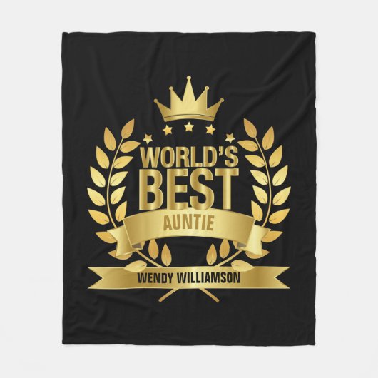 Die beste Tante der Welt, Tante Gold Black Fleecedecke (Vorderseite)