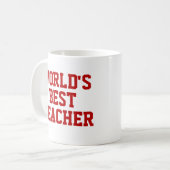 Die beste Tasse für Lehrer der Welt - Red (Vorderseite Links)