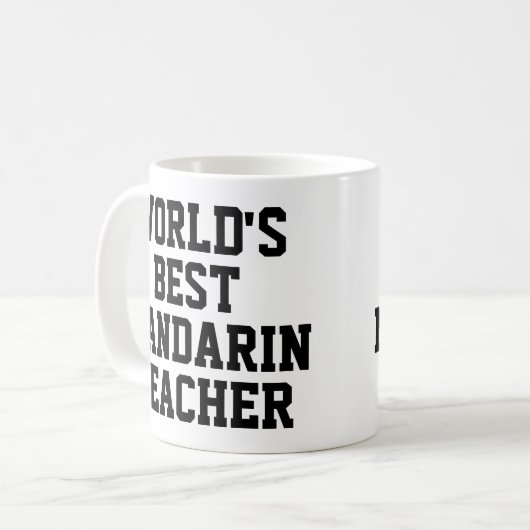 Die beste Tasse für Mandarin-Lehrer (Vorderseite Links)