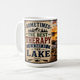 Die beste Therapie ist ein Tag am See Kaffeetasse