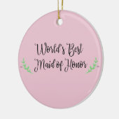 Die beste Trauzeugin der Welt Keramikornament (Links)