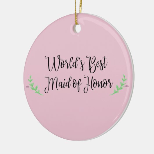 Die beste Trauzeugin der Welt Keramikornament (Links)