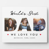 Die beste Vater-3-FotoCollage der Welt Fotoplatte (Vorderseite)