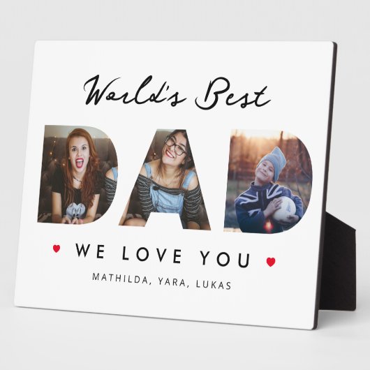 Die beste Vater-3-FotoCollage der Welt Fotoplatte (Seite)