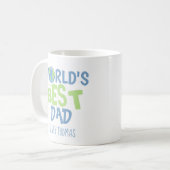 Die beste Vater der Welt Moderne, trendige Typogra Kaffeetasse (Vorderseite Links)