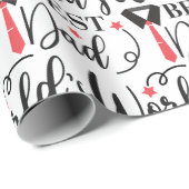 Die beste Vater der Welt - Moderne Typografie | Va Geschenkpapier (Rolleneckpunkt)