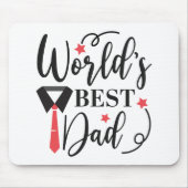 Die beste Vater der Welt - Moderne Typografie | Va Mousepad (Vorne)