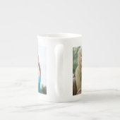 Die beste Vater Retro 2 FotoCollage der Welt Porzellantasse (Rückseite)