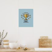 Die beste Vater-Trophäe der Welt Digitale Kunstdru Poster (Küche)