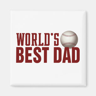 Die beste Vater-Typografie-Baseball der Welt   Mag Magnet