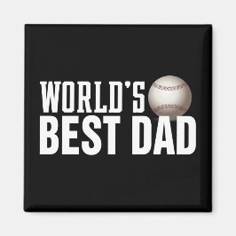 Die beste Vater-Typografie-Baseball der Welt | Mag Magnet