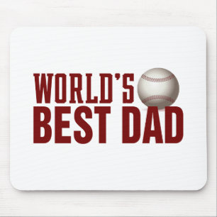 Die beste Vater-Typografie-Baseball der Welt Mau Mousepad