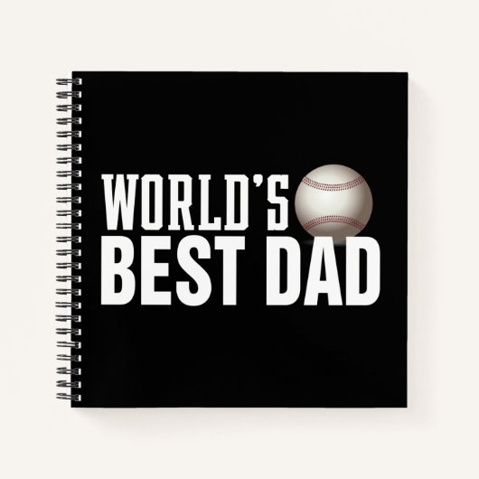 Die beste Vater-Typografie-Baseball der Welt | Not Notizblock (Vorderseite)