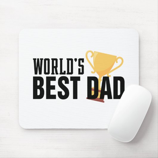 Die beste Vater-Typografie-Trophäe der Welt | Maus Mousepad (Mit Mouse)