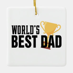 Die beste Vater-Typografie-Trophäe der Welt   Orna Keramikornament