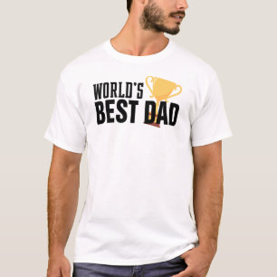Die beste Vater-Typografie-Trophäe der Welt   Shir T-Shirt