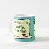 Die beste Verkehrswarte der Welt. Kaffeetasse (Vorderseite Links)