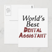 Die beste Zahnärztin der Welt Postkarte (Vorne/Hinten)