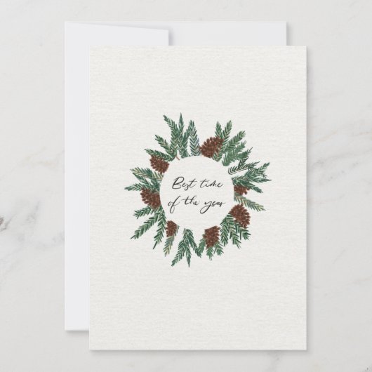 Die beste Zeit des Jahres Feiertagskarte (Vorderseite)