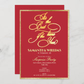 Die beste Zeit des Jahres Rot Elegant jedes Alters Einladung (Vorne/Hinten)