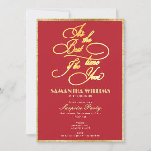 Die beste Zeit des Jahres Rot Elegant jedes Alters Einladung