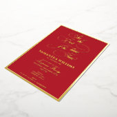 Die beste Zeit des Jahres Rot Elegant jedes Alters Folieneinladung (Gedreht)