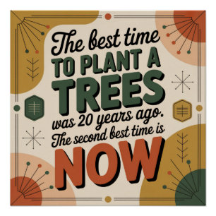 Die beste Zeit, einen Baum zu pflanzen, war vor 20 Poster