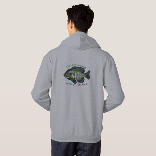 Die beste Zeit für den Fischfang | Bleichfisch Hoodie (Schwarz voll)