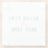 Die beste Zeit für den Strand Glasuntersetzer (Rückseite)