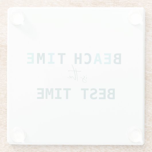 Die beste Zeit für den Strand Glasuntersetzer (Rückseite)