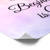 Die beste Zeit für Neuanfang ist jetzt Motivation Poster (Ecke)